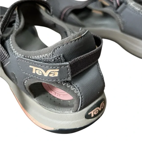 Teva Strap Sandals Women’s 10 Gray S/N 1000271 Shoc Pad Adjustable Hiking Water - Picture 7 of 13